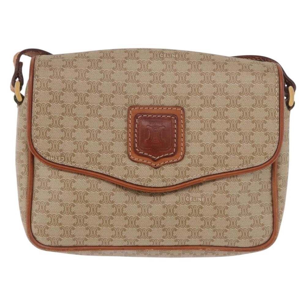 Celine Macadam Shoulder Bag Beige